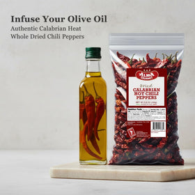 Alma Gourmet red hot peppers from Italy brighten dishes.