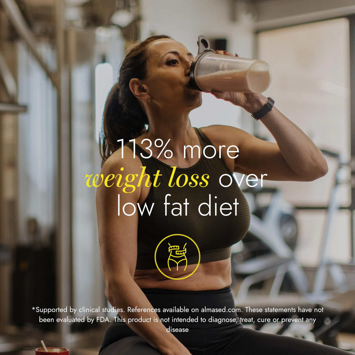 Almased vanilla meal replacement with focus on balanced breakfast routine.