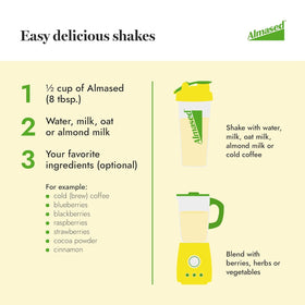 Almased Vanilla Protein Powder shaker for quick, smooth protein drinks.