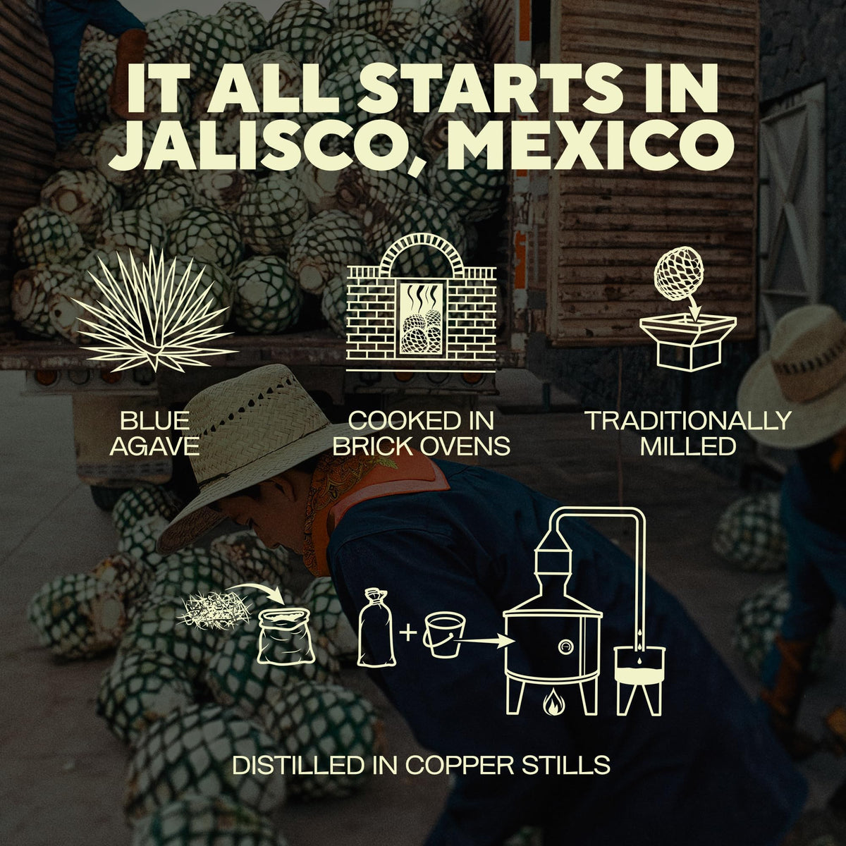 ALMAVE Blanco distillation setup, highlighting traditional craftsmanship.