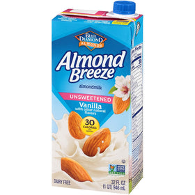 Almond Breeze 6-pack cartons on shelf, ideal for easy meal prep
