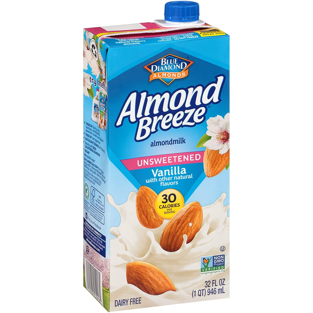 Almond Breeze poured over cereal for a creamy dairy-free breakfast