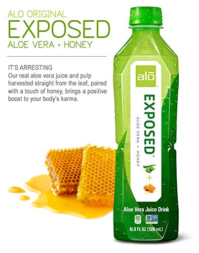 ALO Aloe Vera Juice Drink label design communicates natural ingredients