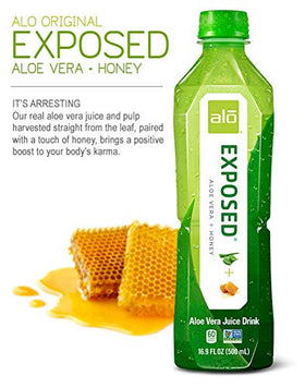 ALO Aloe Vera Juice Drink label design communicates natural ingredients