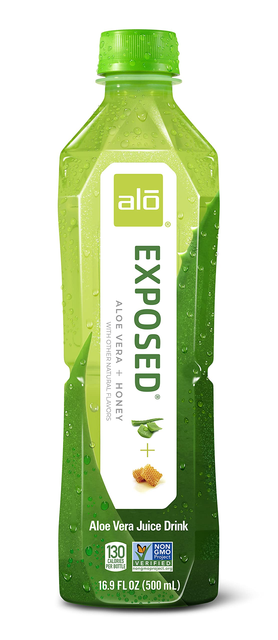 ALO Aloe Vera Juice Drink pulp closeup showing natural texture and purity