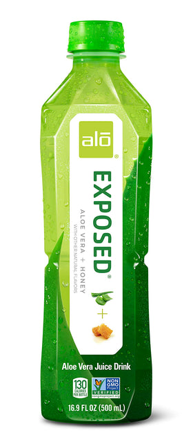 ALO Aloe Vera Juice Drink pulp closeup showing natural texture and purity