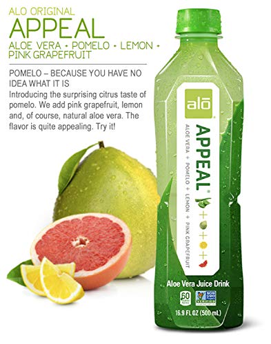 ALO Appeal aloe pulp in glass shows plant-based refreshment