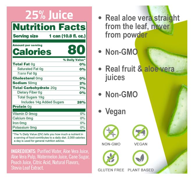 ALO Comfort label closeup shows real aloe and fruit blend.