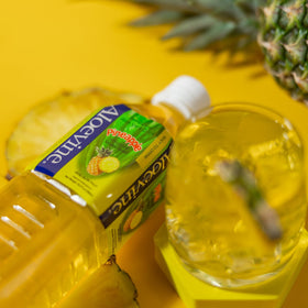 Aloevine aloe pulp chunks close-up for chewy texture and natural nutrients
