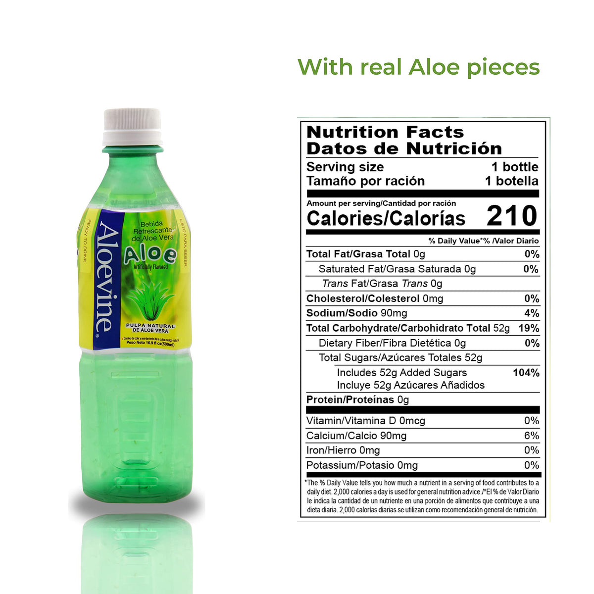 Aloevine glass with aloe vera pulp showcases natural texture for a refreshing moment.