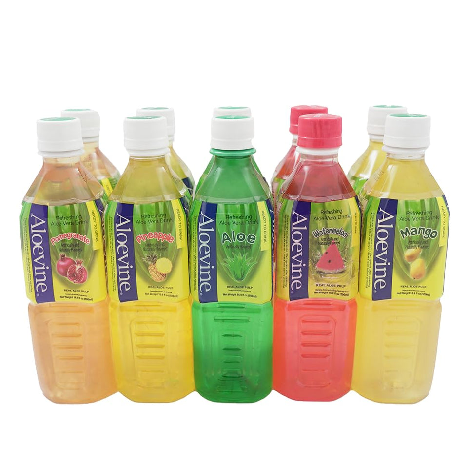 Aloevine Original bottle front, a ready-to-drink hydration option for daily refreshment.