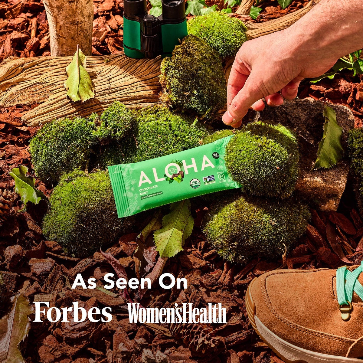 ALOHA bars in gym bag ideal pre- or post-workout fuel.