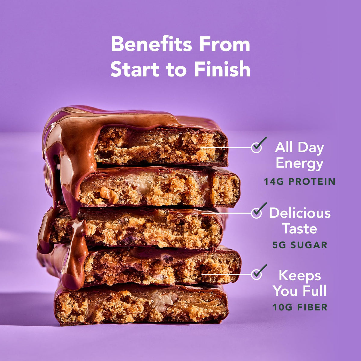 ALOHA bar ingredients: organic chocolate, pecan, and plant-based protein