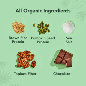 Nutrition panel highlights 14g protein and 10g fiber for fullness