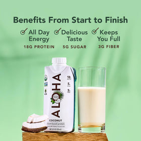 Ingredients highlight: organic blue agave inulin prebiotics in ALOHA coconut protein drink
