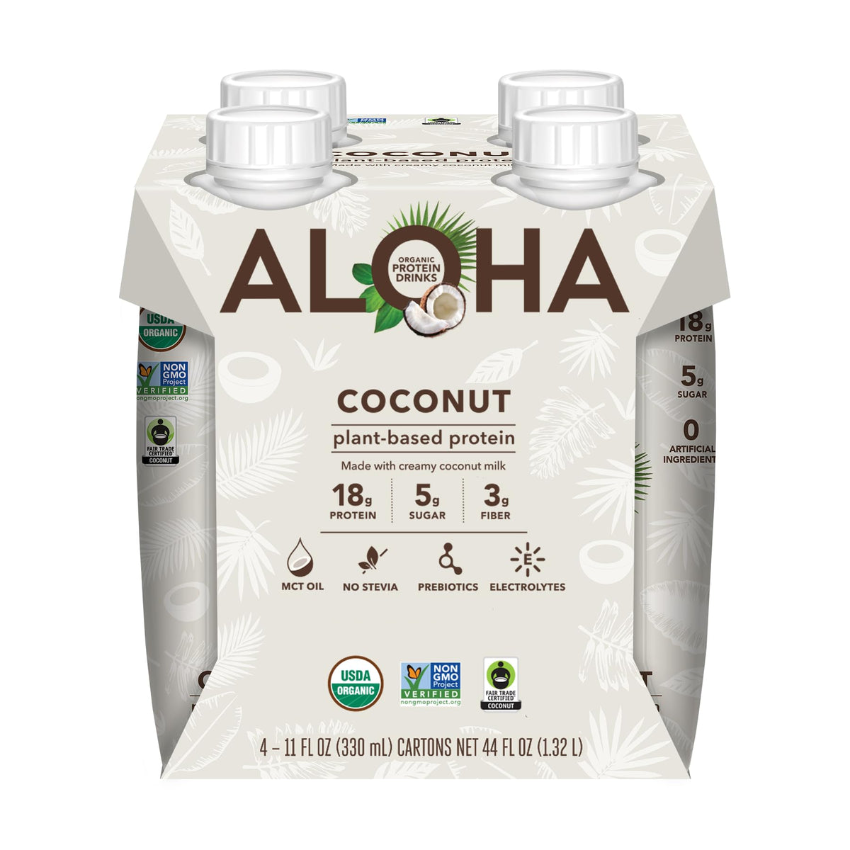 On-the-go lifestyle with ALOHA coconut protein drink in a cooler bag