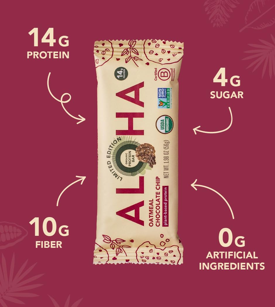 Cross-section of ALOHA bar reveals oats and natural texture for wholesome energy