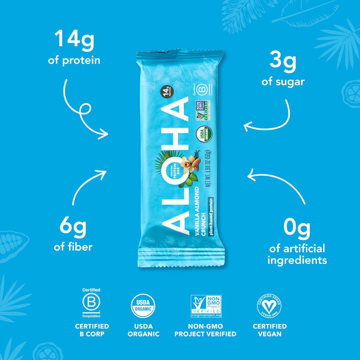 ALOHA organic brown rice and pumpkin seed protein ingredients showcased to support steady energy.
