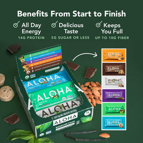 ALOHA bars on travel-friendly packaging for portability.