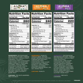 ALOHA bars close-up showing six flavor options.