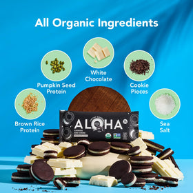 ALOHA plant-based protein blend with brown rice and pumpkin seeds
