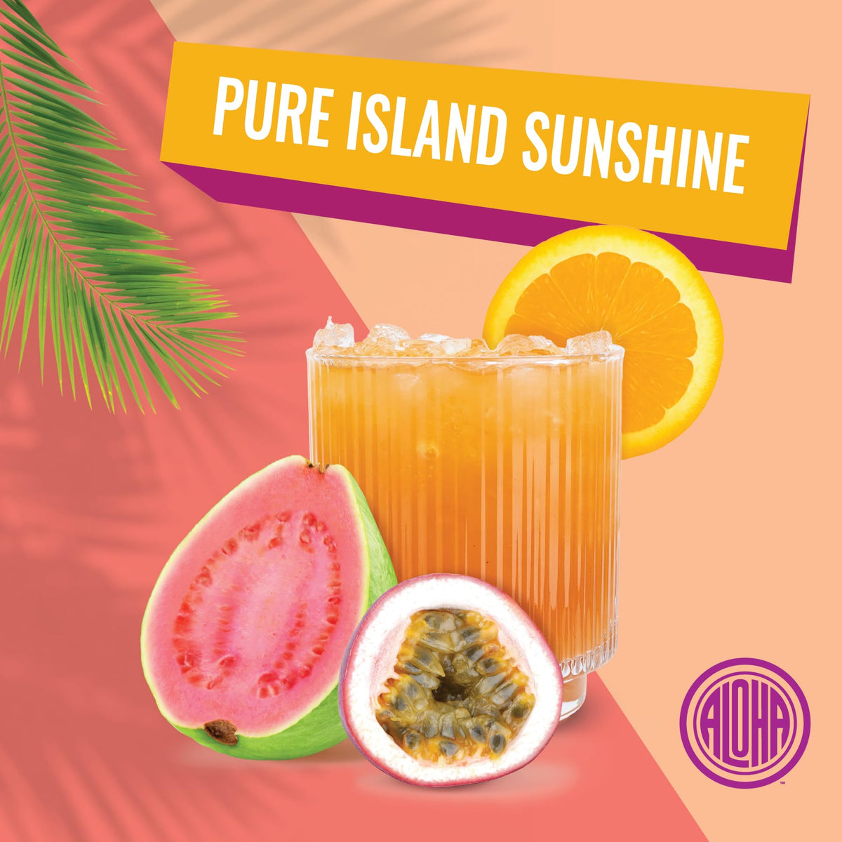 ALOHA POG syrup batch-prep scene for bulk beverage mixing.