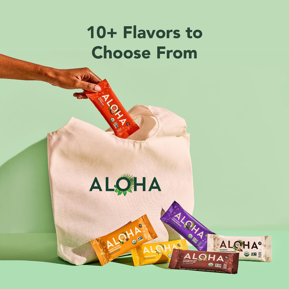 ALOHA 12ct packaging front for convenient on-the-go snacking