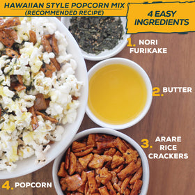 Aloha Right Now Kakinotane snacks in bite-sized pieces.