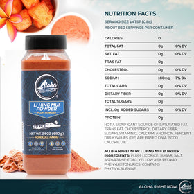 Kitchen use of Li Hing Mui powder for snacks and drinks