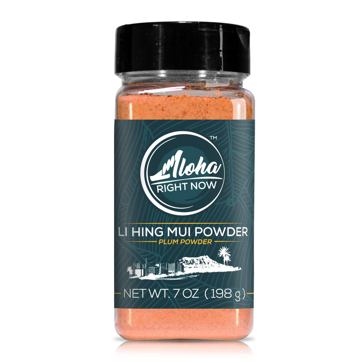 Aloha Right Now Li Hing Mui powder packaging communicates USA-made quality.