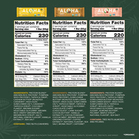 ALOHA sampler pack with six plant-based bars for convenient snacking.