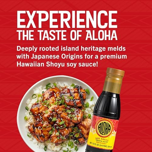 ALOHA Shoyu dipping sauce bowl, perfect for table use and flavor enhancement.