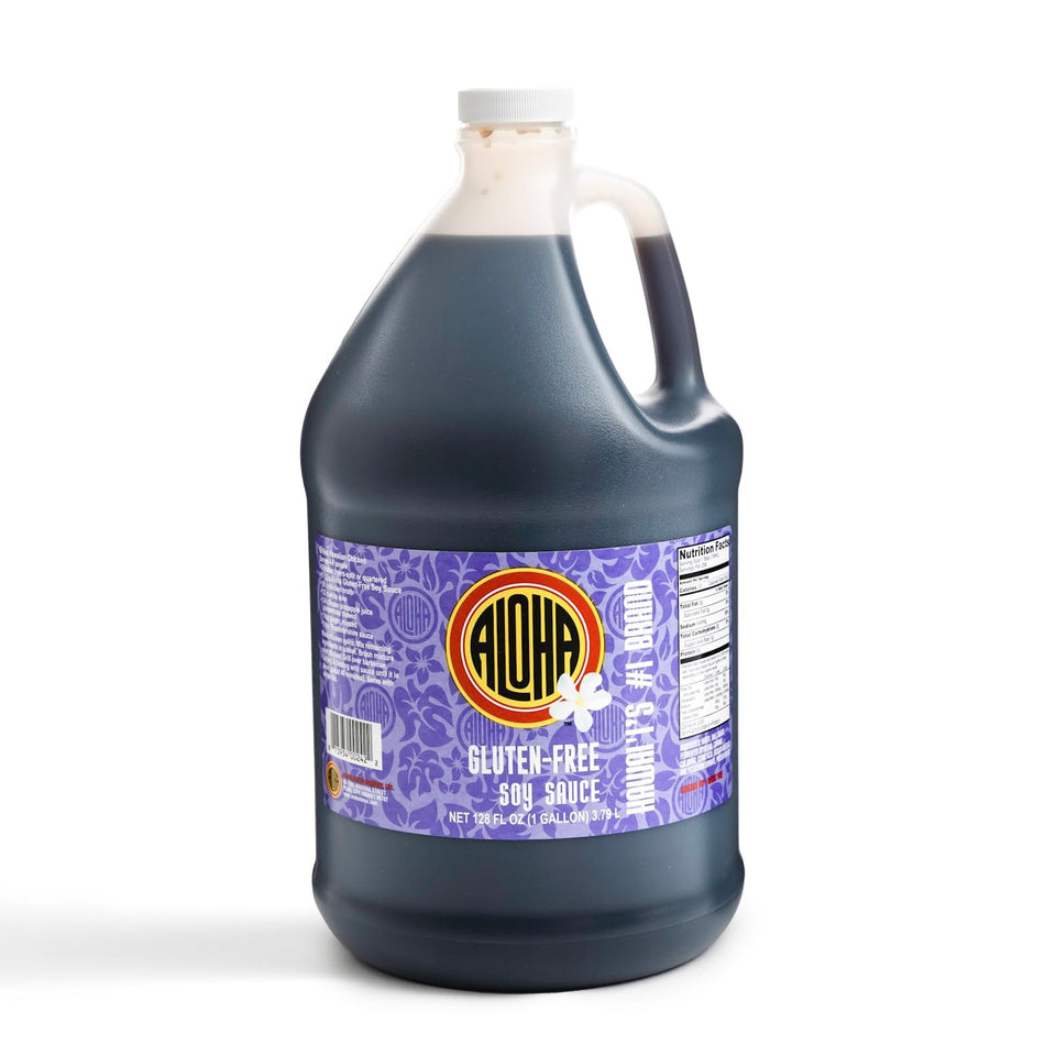 ALOHA Shoyu gluten free bottle pour highlights balanced flavor for meals