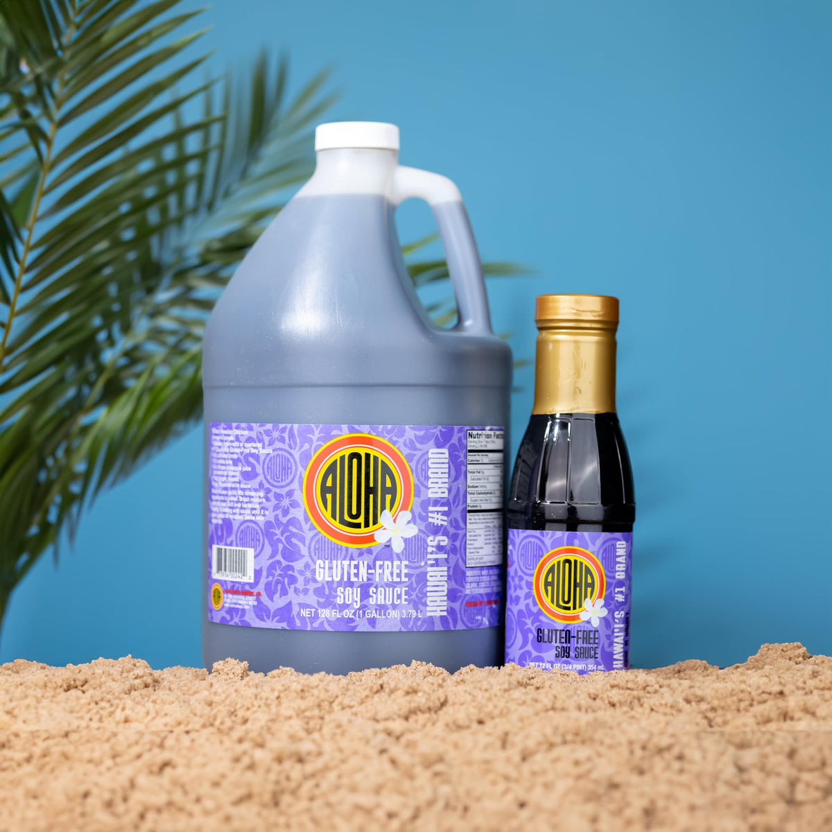 ALOHA Shoyu gluten free fermented soybeans indicates traditional craft