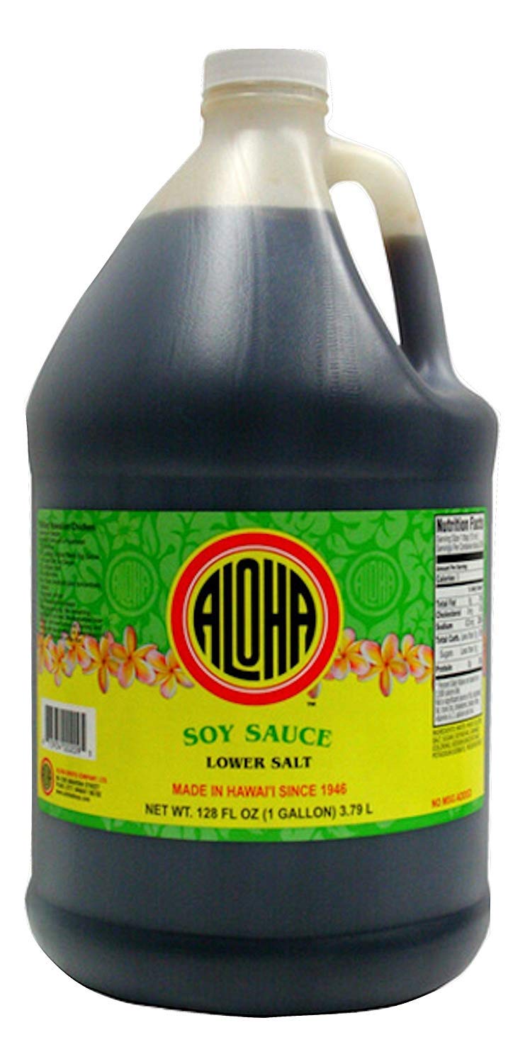 Aloha Shoyu lower-salt bottle pour for balanced umami in everyday cooking