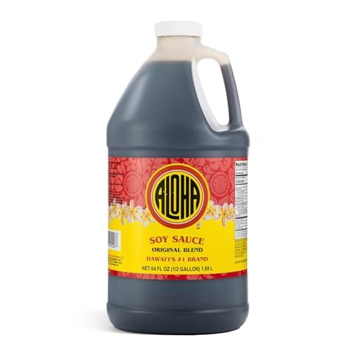 ALOHA Shoyu Original bottle closeup, versatile for cooking and dipping.