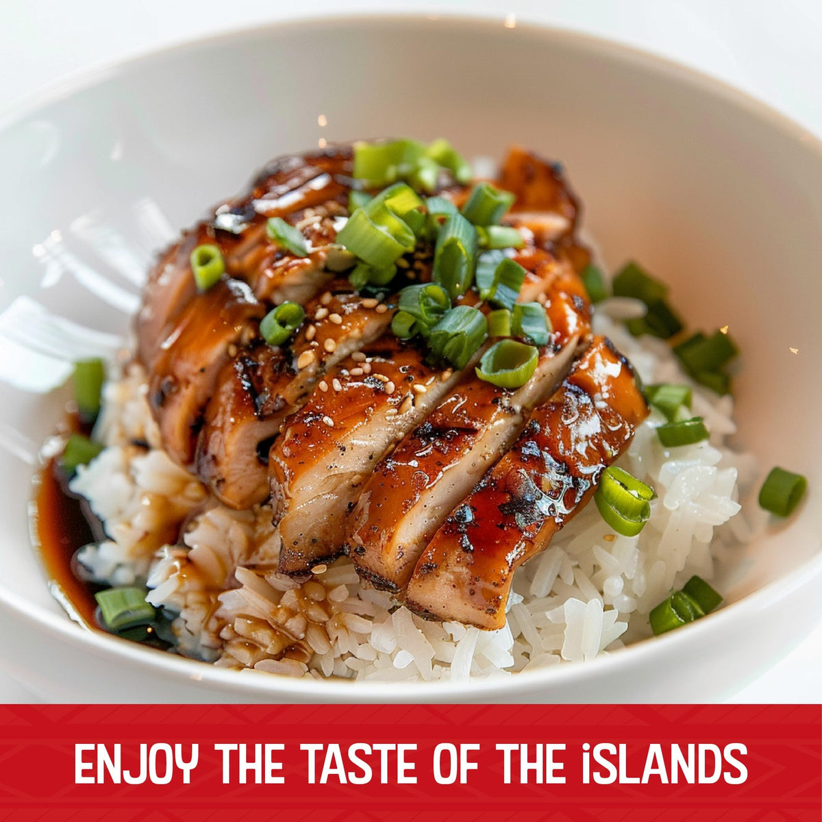Aloha Shoyu glaze on chicken creates a glossy finish.