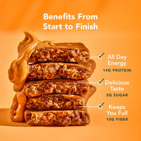 Serving ALOHA bar with fruit and coffee for a balanced on-the-go snack
