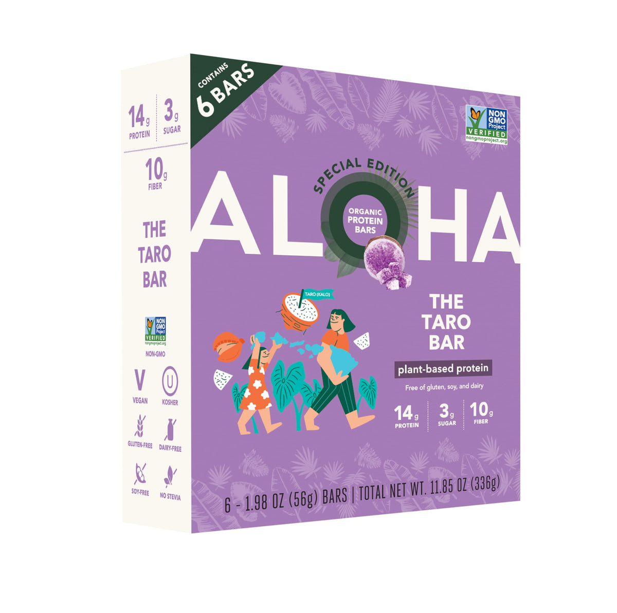 ALOHA Taro Special Edition packaging highlights vegan ingredients for on-the-go snacking
