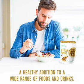 Alovitox Bee Pollen Granules packaging with scoop for simple daily dosing