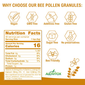 Alovitox Bee Pollen Granules in Yogurt – nutritious breakfast boost