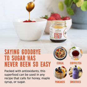 Alovitox Yacon Syrup glass jar emphasizes freshness and storage