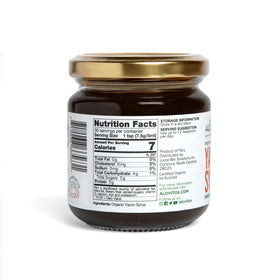 Alovitox Yacon Syrup label closeup highlights organic vegan ingredients