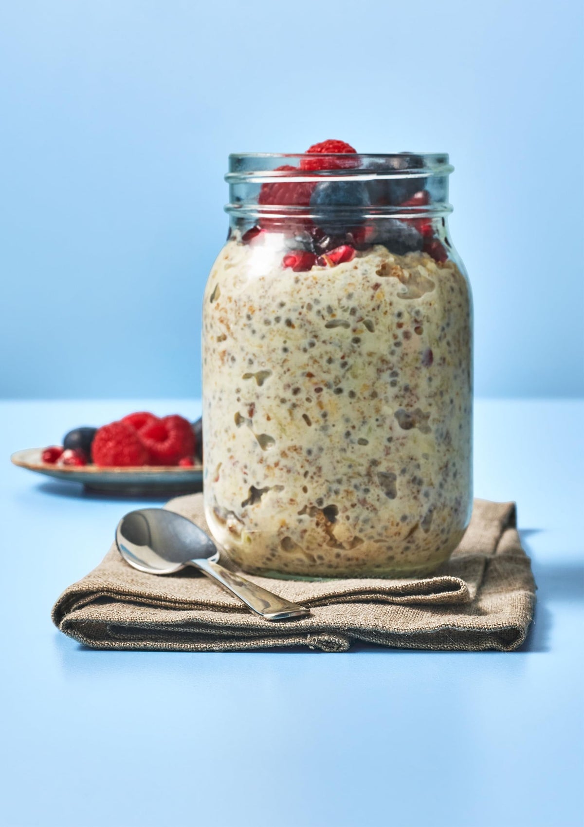 Alpen Museli No Added Sugar 950g—served bowl ready on table.