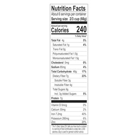 Alpen Muesli Original cereal bowl with milk showing crunchy, fiber-rich morning