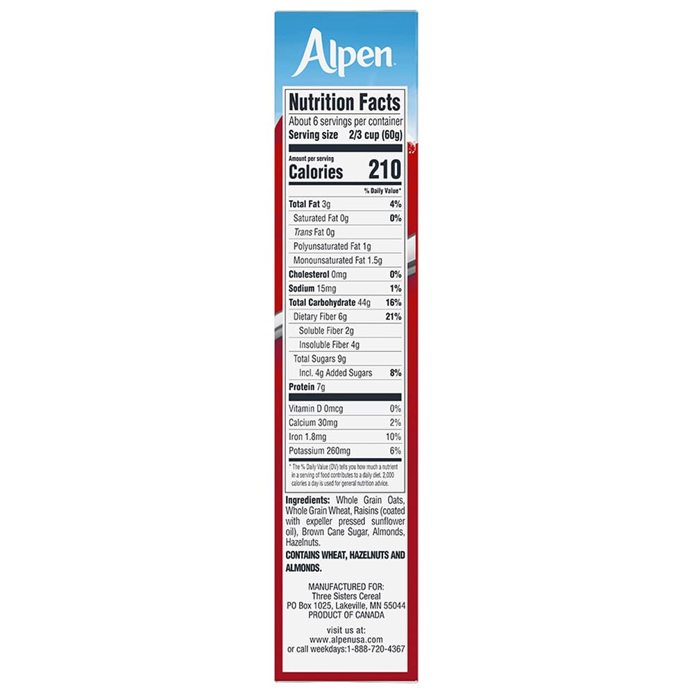 Alpen Muesli Original cereal used in no-bake bars for quick breakfast