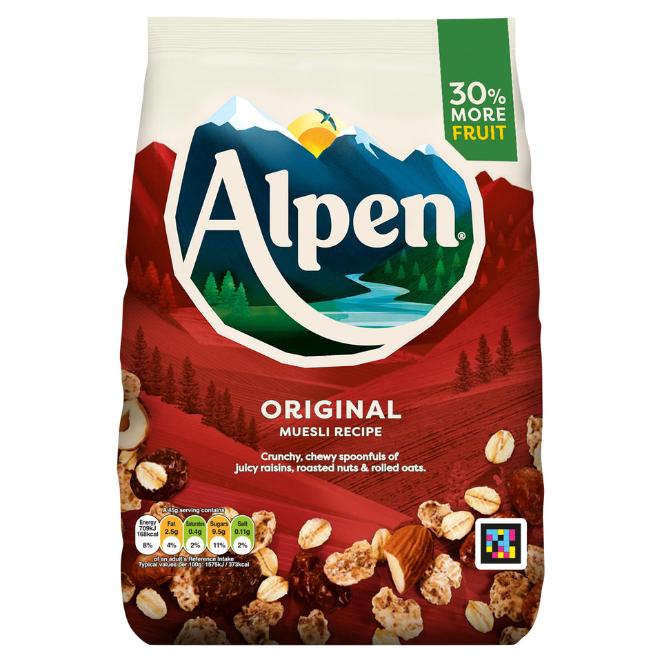 Alpen Original Muesli 950g pack front, ideal for a wholesome breakfast