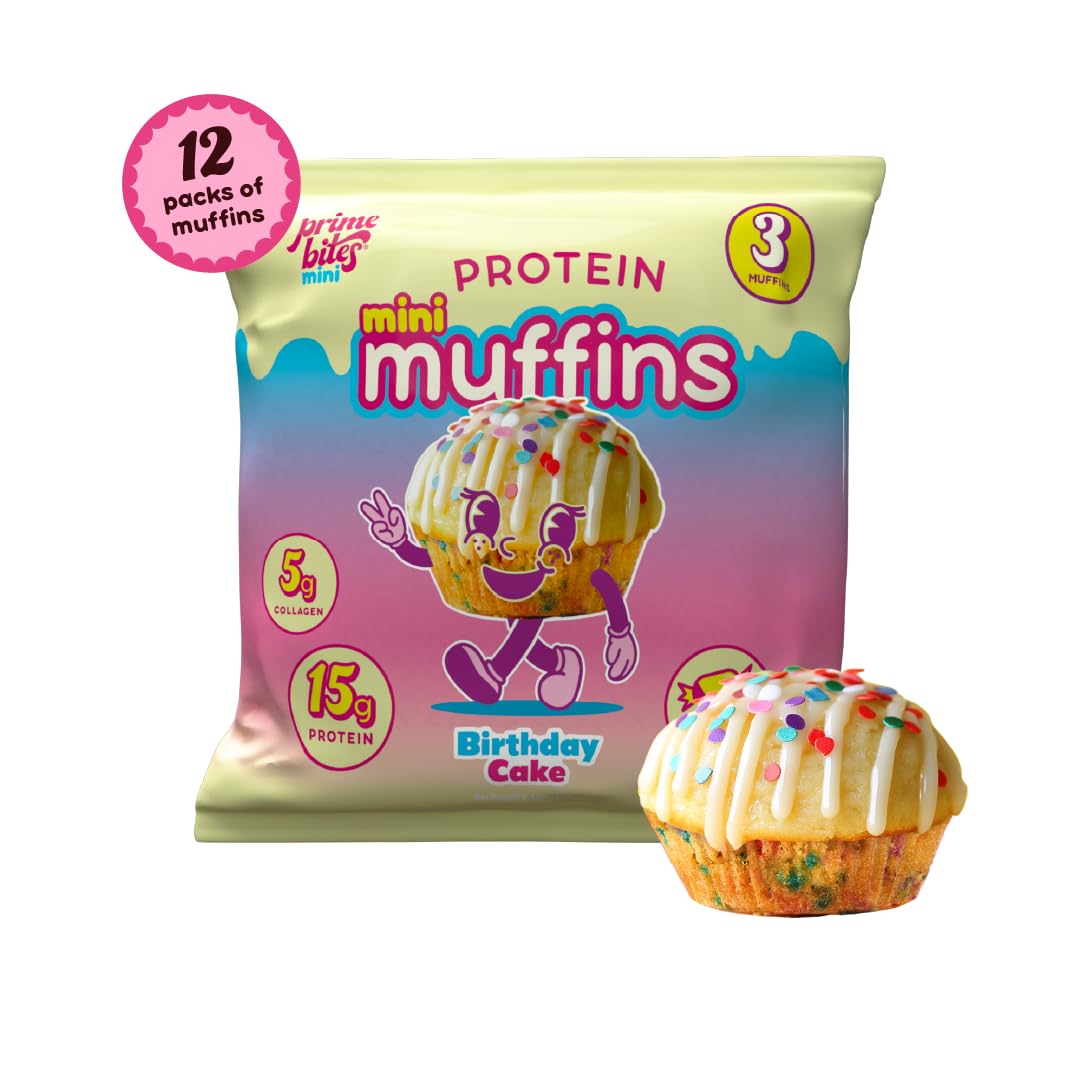 Alpha Prime Prime Bites Minis Blueberry Muffin with gluten-free, low-sugar profile