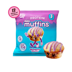 Alpha Prime Prime Bites Minis Blueberry Muffin close-up showing soft texture.