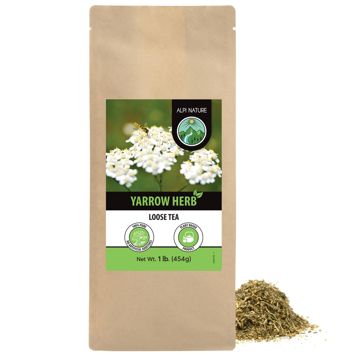 Alpi Nature Yarrow Tea leaves and blossoms ready for a natural infusion.